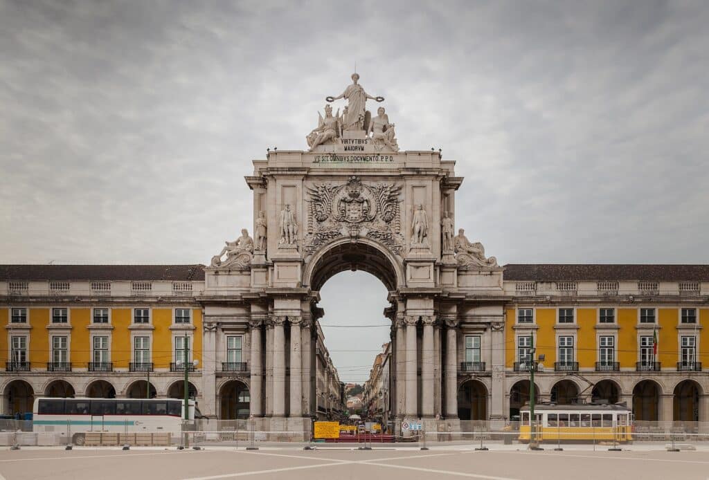 Arc de la rua Augusta et Praça do Comércio, Lisbonne