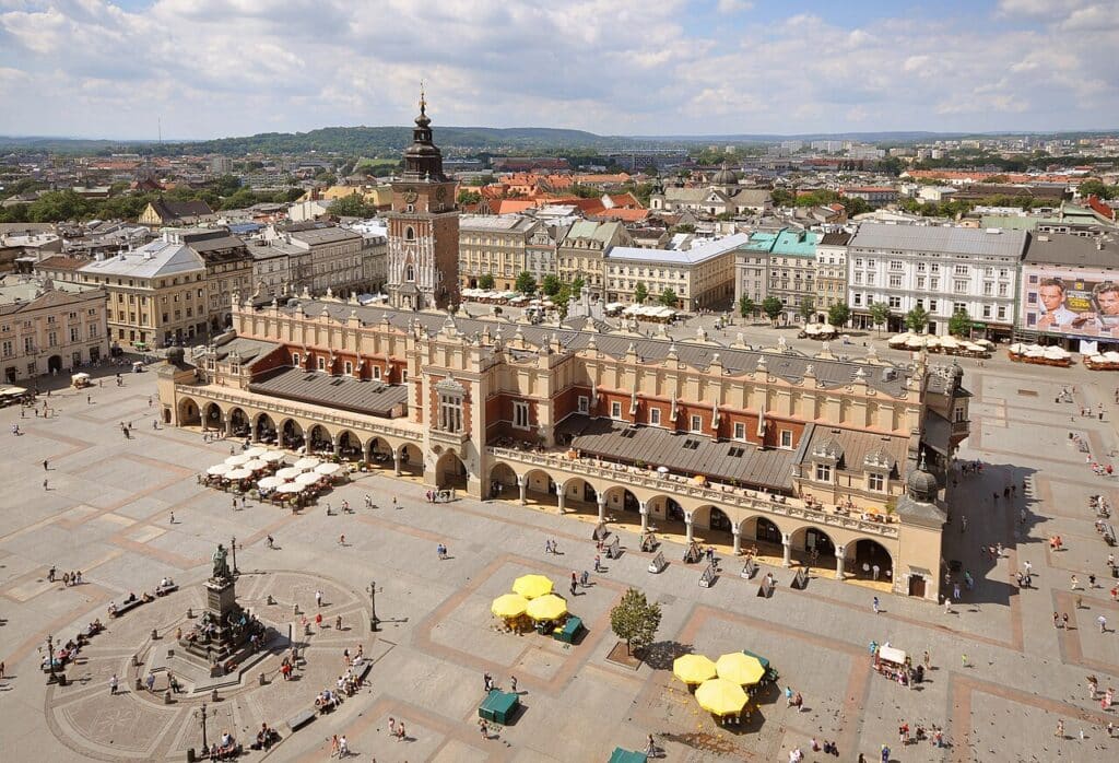 Le Rynek Główny et la halle aux draps Sukiennice, Cracovie