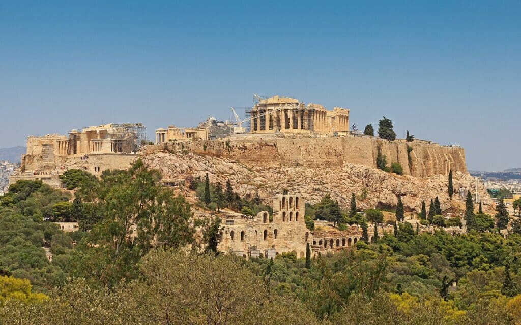 The Acropolis of Athens overlooking the city