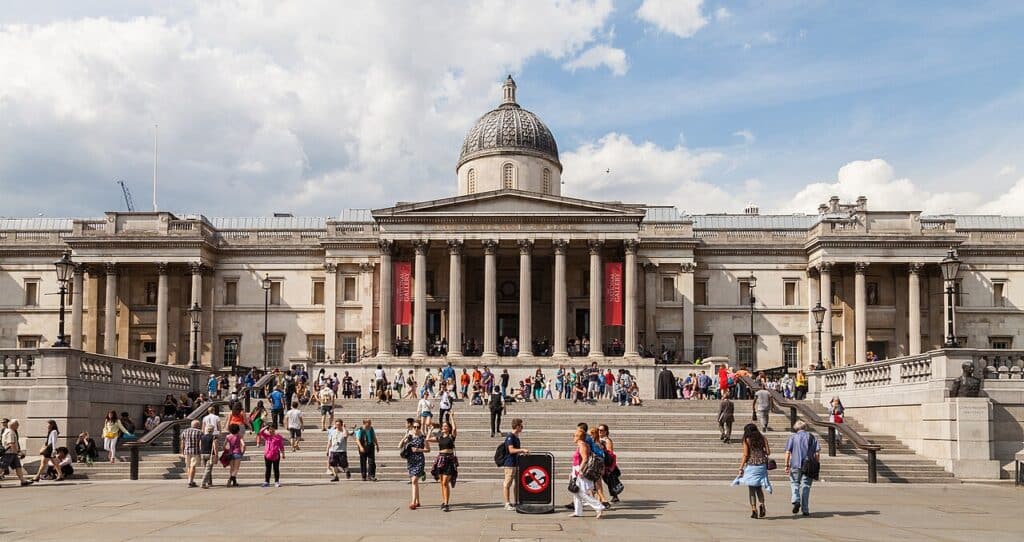 La National Gallery sur Trafalgar Square, Londres
