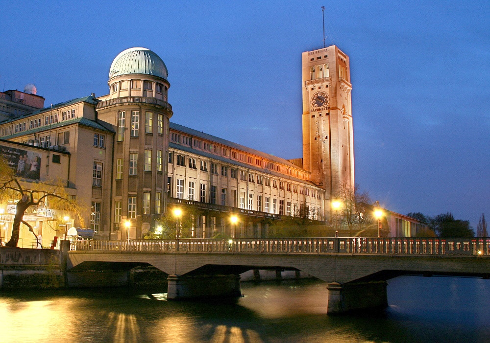 The Deutsches Museum on its island on the River Isar, Munich