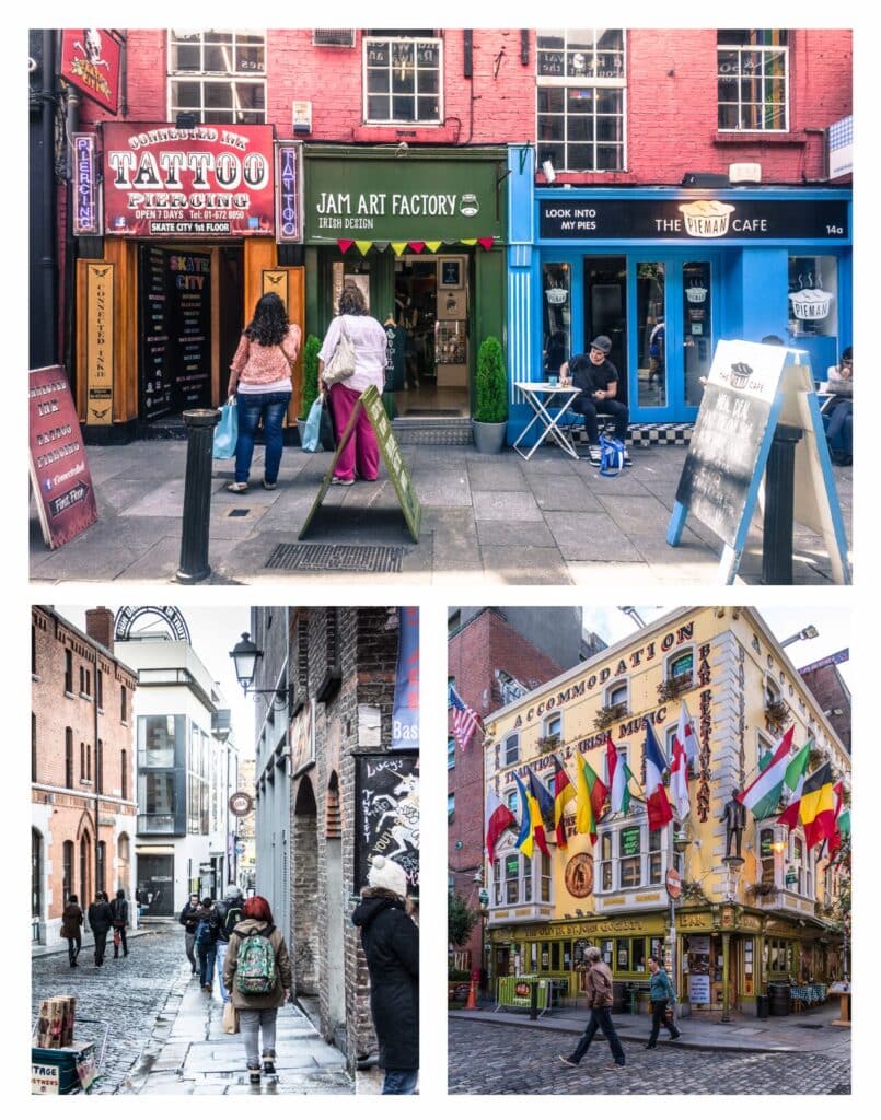 Les pubs et ruelles pavées de Temple Bar, Dublin
