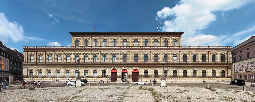 La façade de la Résidence de Munich, palais des Wittelsbach