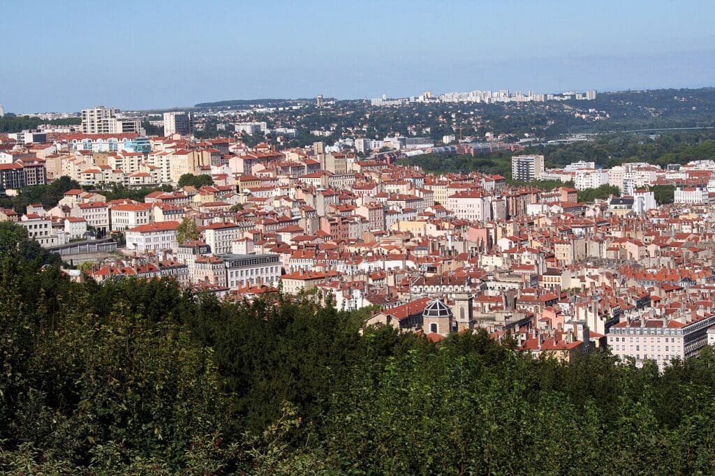 La colline de la Croix-Rousse vue depuis Fourvière