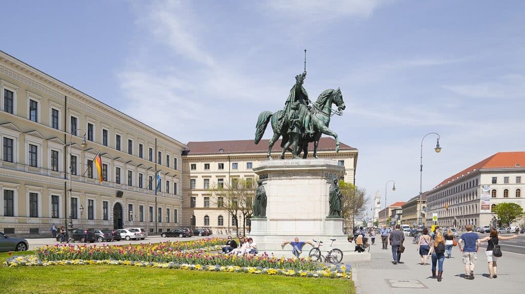 Odeonsplatz and the equestrian statue of Ludwig I of Bavaria, Munich