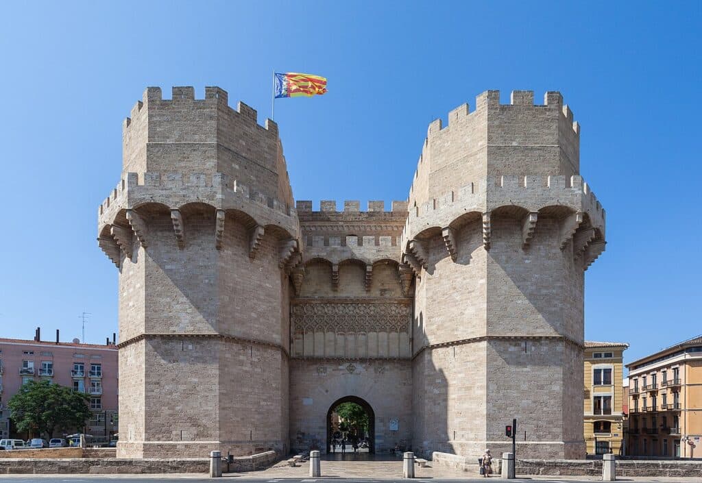 Les tours de Serranos, porte gothique des anciens remparts de Valence