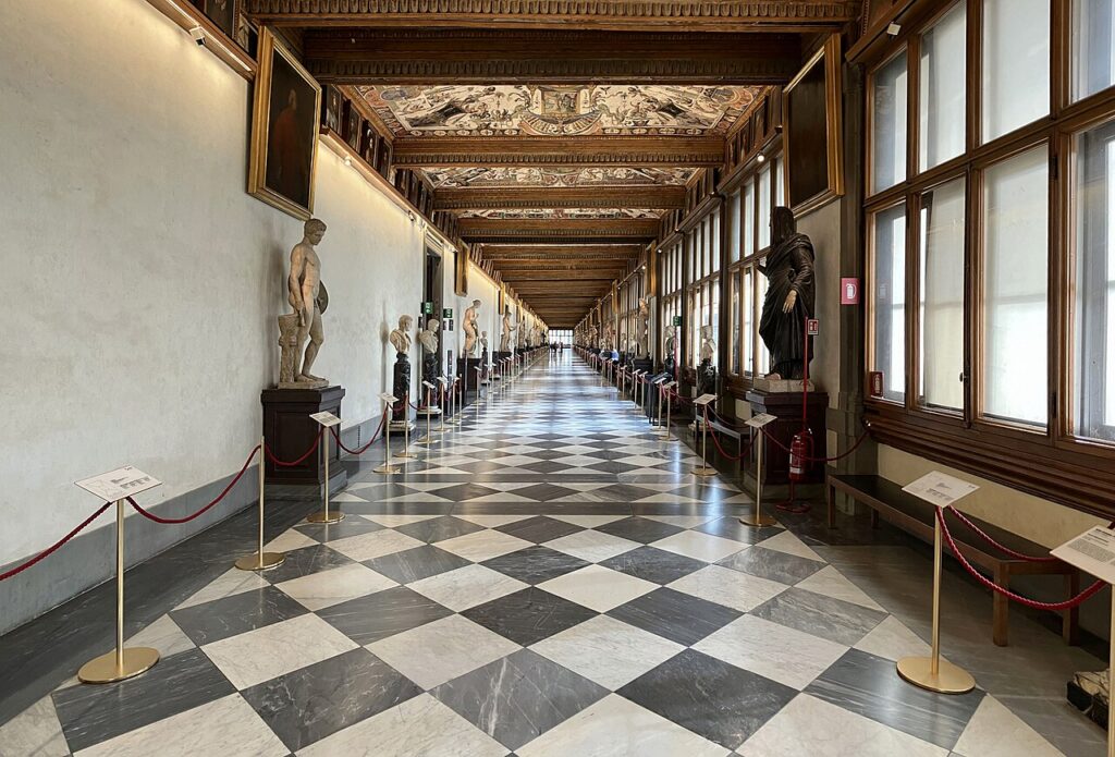 La cour de la galerie des Offices, Florence