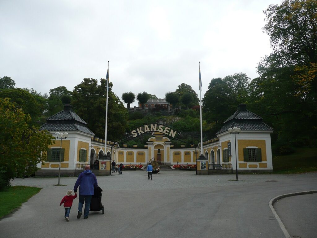 The entrance to the Skansen open-air museum, Stockholm