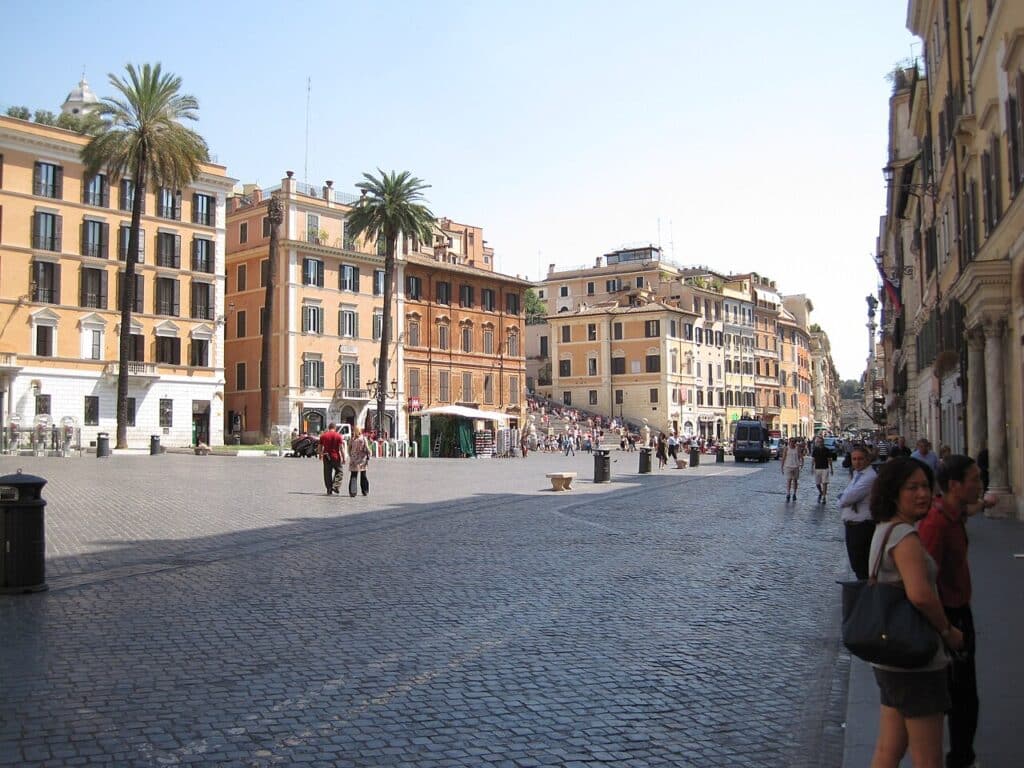 La piazza di Spagna et l'escalier de la Trinité-des-Monts, Rome