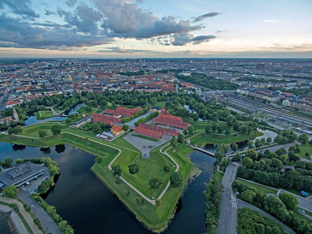 La citadelle du Kastellet vue du ciel, Copenhague
