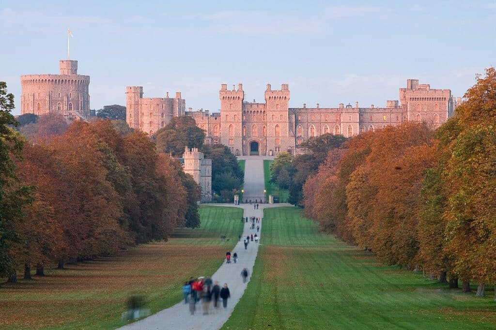 Le château de Windsor au coucher du soleil