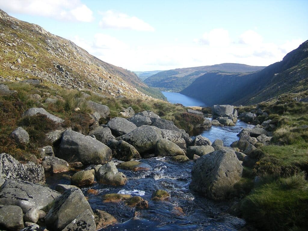 The upper lake at Glendalough, Wicklow Mountains