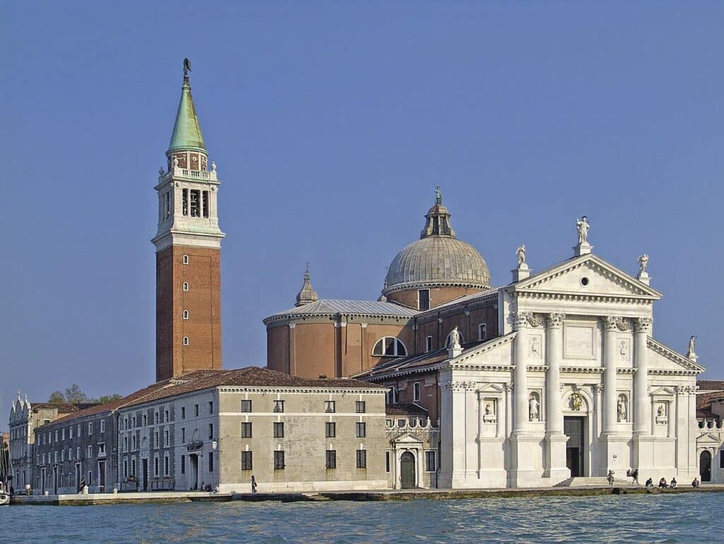 La basilique San Giorgio Maggiore vue depuis le bassin de Saint-Marc, Venise
