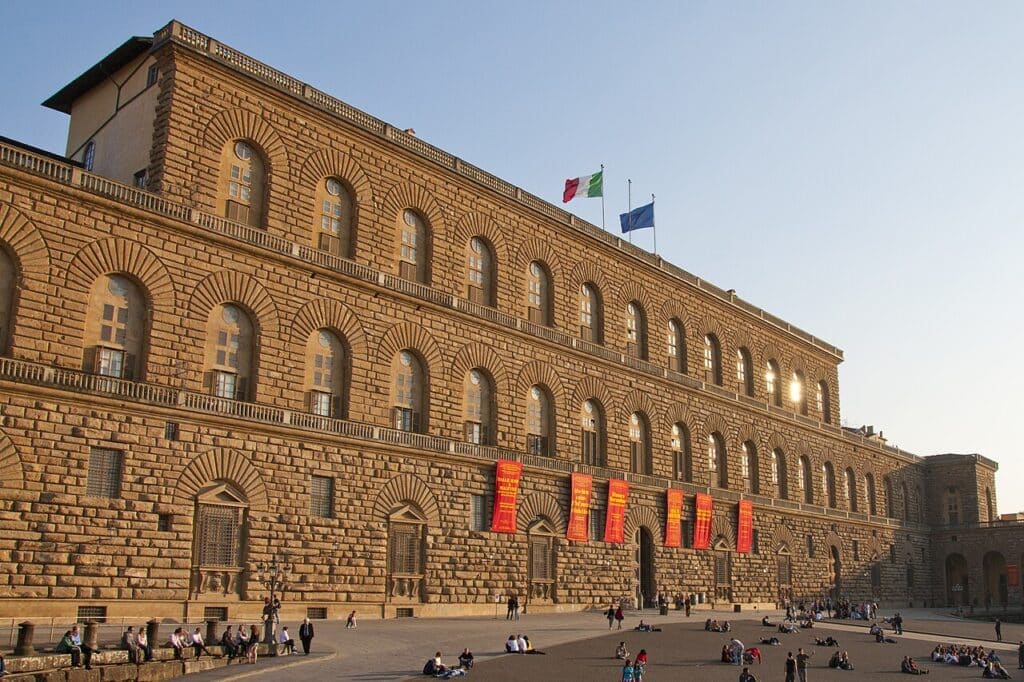 La façade du palais Pitti, Florence